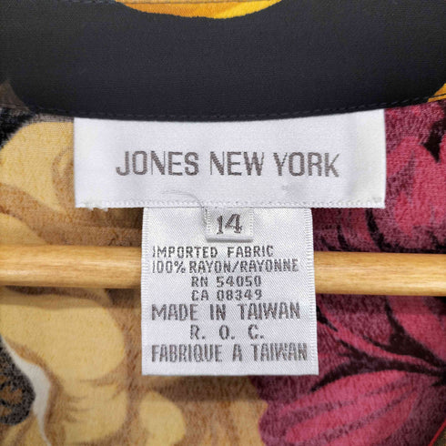 jones new york 総柄ノーカラーL/S シャツ メンズ 14