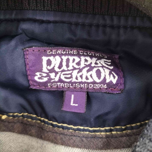 パープルアンドイエロー Purple&Yellow 異素材切り替えGジャン メンズ JPN:L