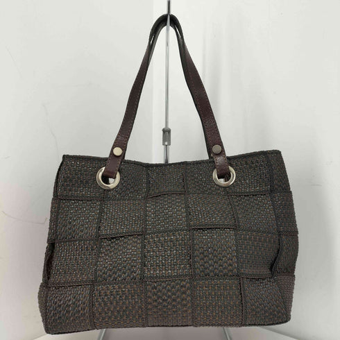 レザーハンドルメッシュバッグ レディース