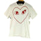 プレイコムデギャルソン PLAY COMME des GARCONS Unisex Printed Heart T-Shirt メンズ L
