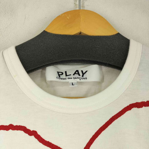 プレイコムデギャルソン PLAY COMME des GARCONS Unisex Printed Heart T-Shirt メンズ L