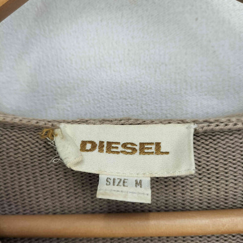 ディーゼル DIESEL 00S フーデッド コットンニットカーディガン 短丈 Y2K グランジ レディース import:M