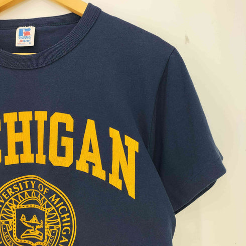ラッセルアスレチック RUSSELL ATHLETIC 90S USA製 MICHIGAN ラバープリント クルーネックTシャツ メンズ import:S