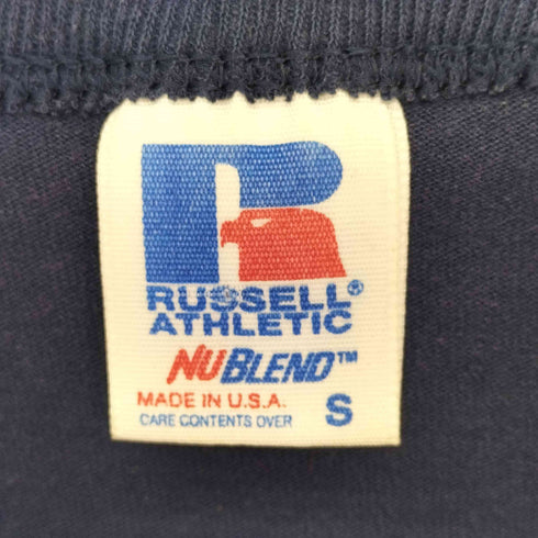 ラッセルアスレチック RUSSELL ATHLETIC 90S USA製 MICHIGAN ラバープリント クルーネックTシャツ メンズ import:S