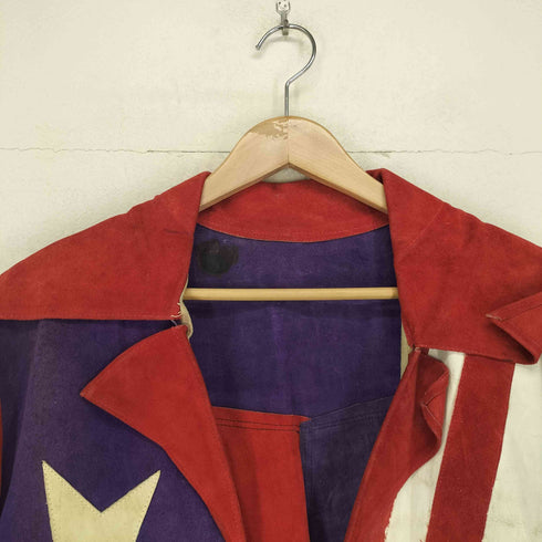 国旗デザインスエードジャケット メンズ