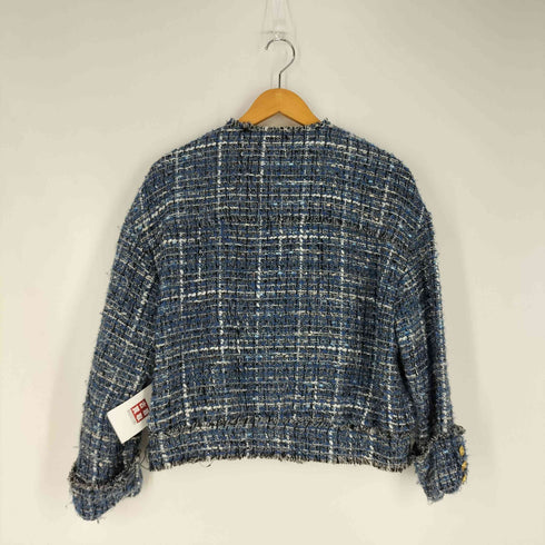 ザラ ZARA 金ボタン ツイードジャケット レディース import:M