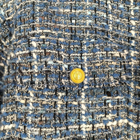 ザラ ZARA 金ボタン ツイードジャケット レディース import:M