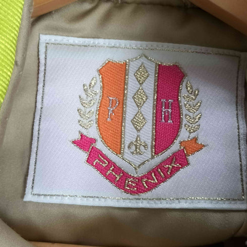 フェニックス phenix 金ボタン 中綿 クロップドジャケット レディース