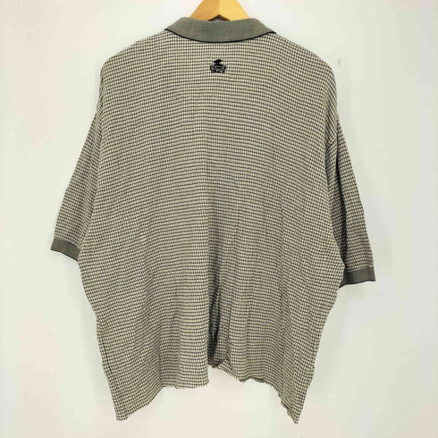 80S TWO-PLY インド製 チェック ポロシャツ メンズ import:XL