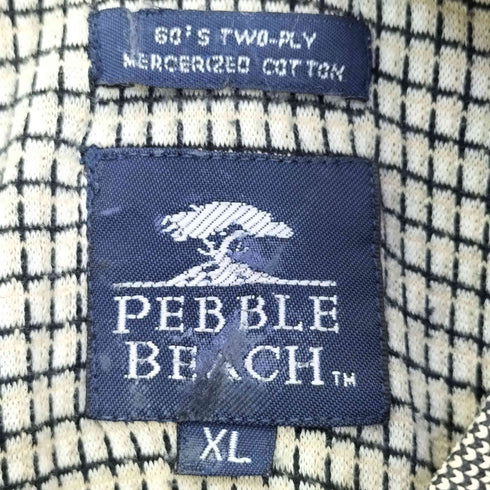 80S TWO-PLY インド製 チェック ポロシャツ メンズ import:XL