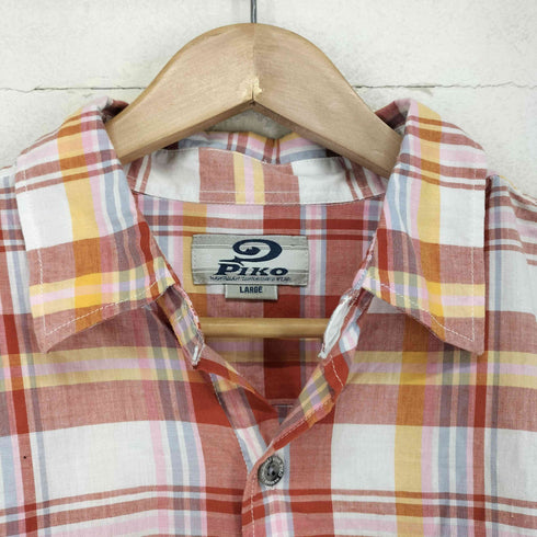 ピコ PIKO ロゴ刺繍 ショートスリーブポケットシャツ メンズ import:L