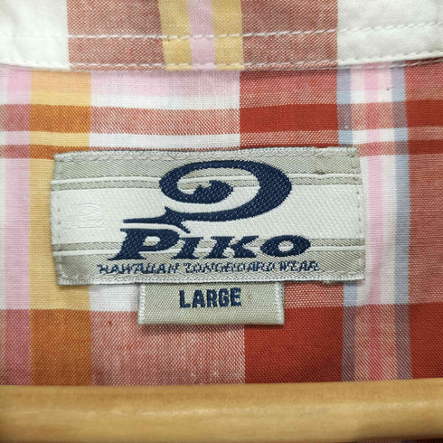 ピコ PIKO ロゴ刺繍 ショートスリーブポケットシャツ メンズ import:L