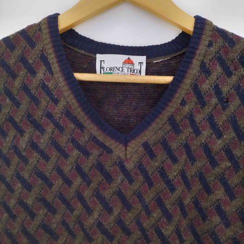 FLORENCE TRICOT イタリア製 Vネック ニットベスト メンズ