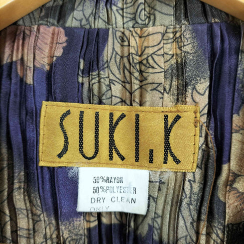 SUK.K レーヨン混プリーツテーラードジャケット メンズ 1