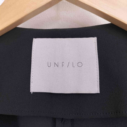アンフィーロジユウク unfilo 自由区 ポリエステル ボタンレス ロングジレ レディース