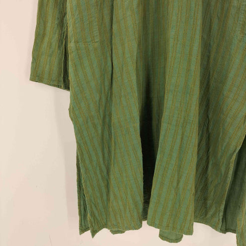 fabindia バンドカラー ストライプ ワンピース レディース 42