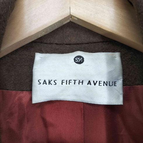 サックスフィフスアベニュー SAKS FIFTH AVENUE USA製 カシミヤ100 ダブルロングコート レディース