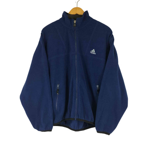 アディダス adidas ロゴ刺繍 フリースジャケット メンズ