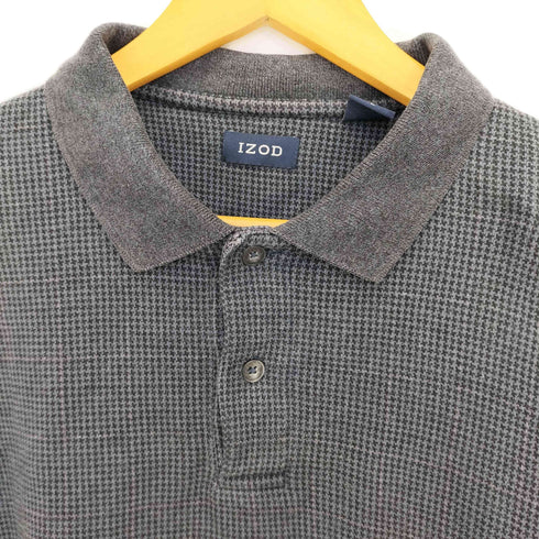 アイゾッド IZOD 千鳥格子 L/S ポロシャツ メンズ import:L