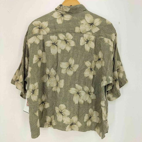 ノーティカ NAUTICA 90S シルク100% 裾カットオフ アロハシャツ メンズ import:L