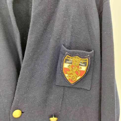 ポロバイラルフローレン Polo by RALPH LAUREN カシミヤ100% エンブレム 金ボタン ダブルブレスト ニット ジャケット メンズ import:L
