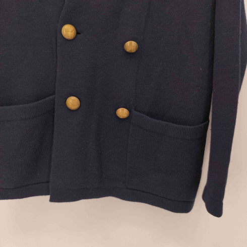 ポロバイラルフローレン Polo by RALPH LAUREN カシミヤ100% エンブレム 金ボタン ダブルブレスト ニット ジャケット メンズ import:L