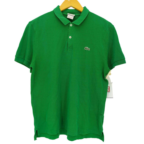 ラコステライブ Lacoste Live ペルー製 ロゴワッペン 鹿の子ポロシャツ メンズ