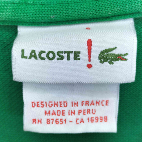 ラコステライブ Lacoste Live ペルー製 ロゴワッペン 鹿の子ポロシャツ メンズ