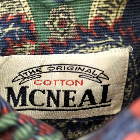 MCNEAL L/S 総柄 コーデュロイ シャツ メンズ