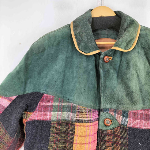 MARIO PIERALLI MADE IN ITALY 切替デザインレザージャケット メンズ