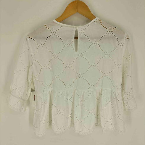 ザラ ZARA コットン レース ブラウス レディース import:S