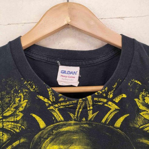 ギルダン GILDAN スカルプリント クルーネックカットソー メンズ import:L