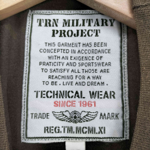 TRN MILITARY PROJECT フロントプリント クルーネックカットソー Y2K メンズ import:M