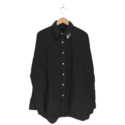 BLACK 襟装飾 スナップボタンシャツ Y2K メンズ