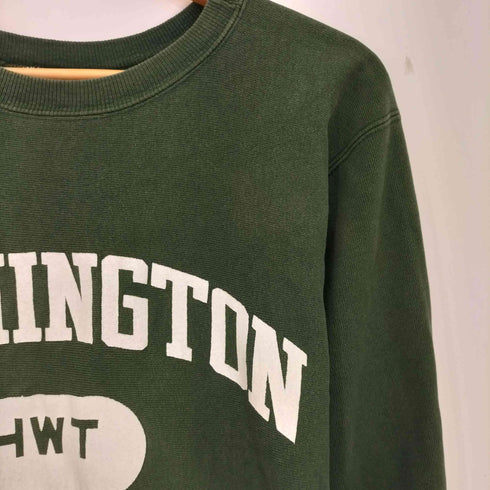 チャンピオン Champion 90S USA製 刺繍タグ REVERSE WEAVE WASHINGTON UNIVERSITY 4段 カプセル カレッジ プリント クルーネック スウェット トレーナー メンズ import:XL