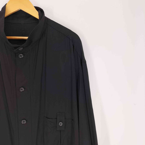 ヨウジヤマモトプールオム Yohji Yamamoto POUR HOMME 23SS TENCEL POPLIN SHIRT-STYLE COAT テンセル ポプリン シャツ スタイル コート メンズ JPN:3