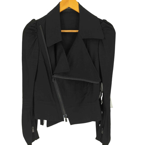 ヨウジヤマモト Yohji Yamamoto COLLECTIONS 25SS SEETING CLOTH BIG LAPEL BIKER JACKET セッティング クロス ビッグラペル バイカー ジャケット レディース JPN:1