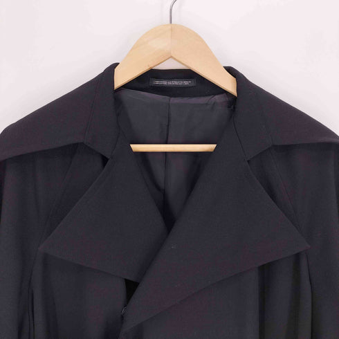 ヨウジヤマモト Yohji Yamamoto COLLECTIONS 23AW AIRY MOSSER B COLLAR FLARE COAT エアリーモッサー Bカラーフレアコート レディース JPN:1