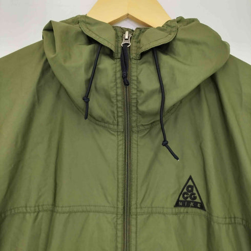 ナイキエーシージー NIKE ACG 05aw ロゴ刺繍 パッカブル アノラックパーカー オリーブ メンズ import:S