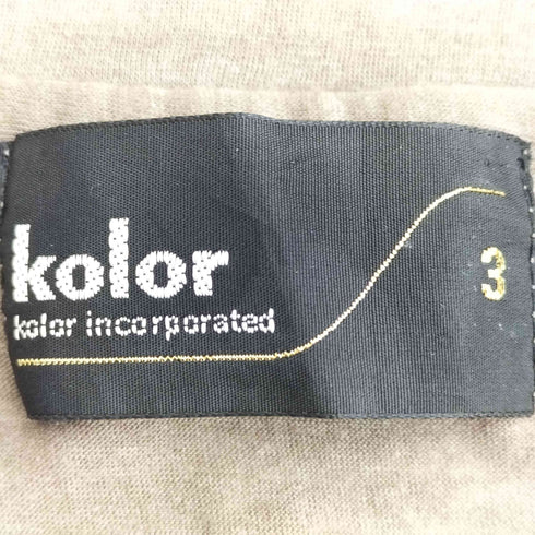 カラー kolor コットンポリ サイド ドッキング ポロシャツ メンズ JPN:3