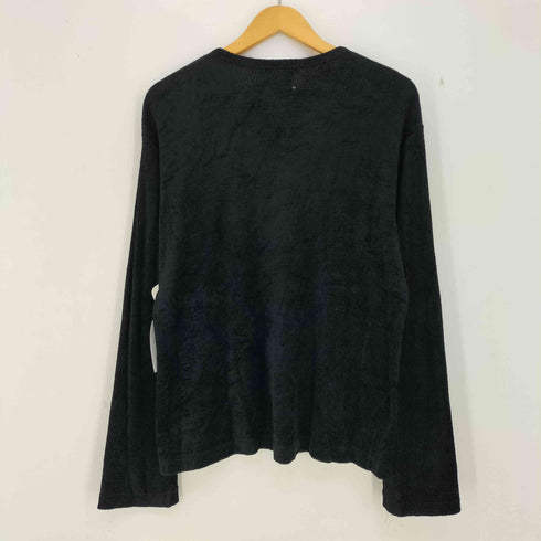 ヨウジヤマモトプールオム Yohji Yamamoto POUR HOMME 90S 織り ヘンリーネック ベロア カットソー メンズ JPN:M