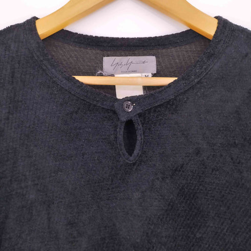 ヨウジヤマモトプールオム Yohji Yamamoto POUR HOMME 90S 織り ヘンリーネック ベロア カットソー メンズ JPN:M