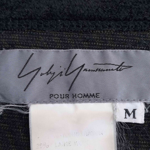 ヨウジヤマモトプールオム Yohji Yamamoto POUR HOMME 90S 織り ヘンリーネック ベロア カットソー メンズ JPN:M