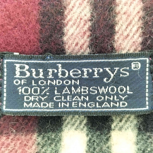バーバリーズ BURBERRYS 100% LAMBWOOL ノバチェック マフラー レディース