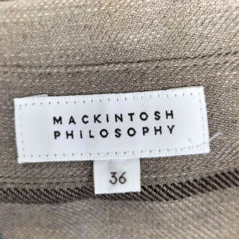 マッキントッシュフィロソフィー MACKINTOSH PHILOSOPHY ウインドウペンチェックシャツワンピース レディース 36