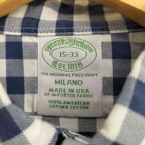 ブルックスブラザーズ BROOKS BROTHERS ギンガムチェック L/S ボタンダウン シャツ メンズ