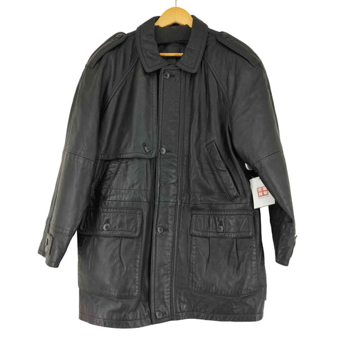リアルレザーデザインカーコート メンズ import:M