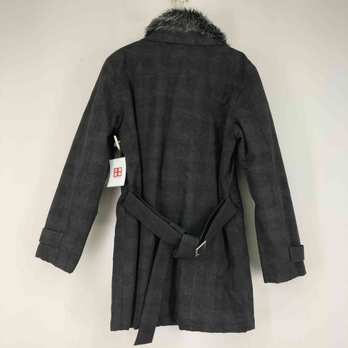 RUSTENBURG ファー付き ダブルトレンチコート メンズ import:M