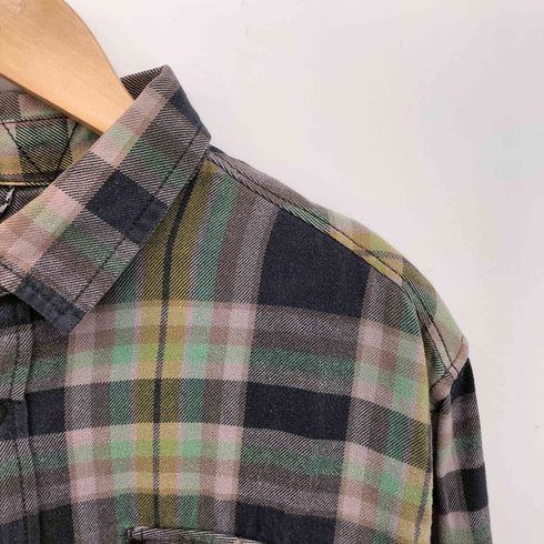 バートン BURTON ダブル フラップ ポケット チェック L/S ネル シャツ メンズ import:L