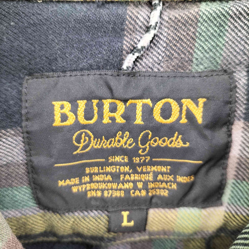 バートン BURTON ダブル フラップ ポケット チェック L/S ネル シャツ メンズ import:L